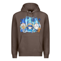 Coffee snowman gnome Premium Hoodie - texasbilliewilder