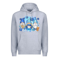 Heather Grey snowman gnome Premium Hoodie - texasbilliewilder