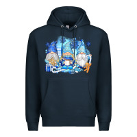 Navy snowman gnome Premium Hoodie - texasbilliewilder