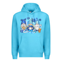 Ocean Blue snowman gnome Premium Hoodie - texasbilliewilder