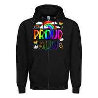 Black proud ally Zipper Hoodie - LillyAllenDesigns