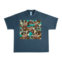 Midnight Navy western cowhide sunflower baby cow Urban Heavy Tee - BarkalooDesign