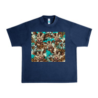 Navy western cowhide sunflower baby cow Urban Heavy Tee - BarkalooDesign