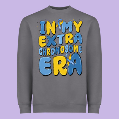In My Extra Chromosome Era Heavyweight Sweatshirt Designed By Maliassmallbusiness
