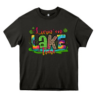 Asphalt living on lake time Heavy Core Tee - Zillion Design Studio