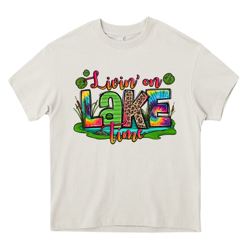 Living On Lake Time Heavy Core Tee by Zillion Design Studio | Teevron