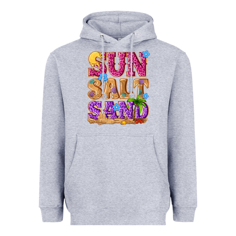 Sun Salt Sand Summer Heavyweight Hoodie by NancyCooperArtShop | Teevron