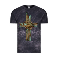 Cloud Black cross with thorn Vintage Tee - BarkalooDesign