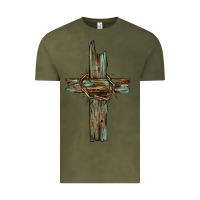 Vintage Olive cross with thorn Vintage Tee - BarkalooDesign