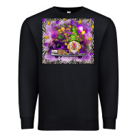Black Mardi Gras gnome on the truck Premium Sweatshirt - NancyCooperArtShop