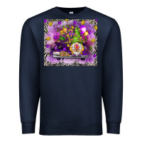 Navy Mardi Gras gnome on the truck Premium Sweatshirt - NancyCooperArtShop