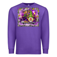 Purple Mardi Gras gnome on the truck Premium Sweatshirt - NancyCooperArtShop