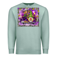 Seafoam Mardi Gras gnome on the truck Premium Sweatshirt - NancyCooperArtShop