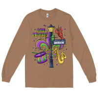 Toasted Coconut new orleans mardi gras streets Long Sleeve Tee - MaliasSmallBusiness