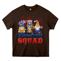Chocolate Brown fireworks squad Heavy Core Tee - BarkalooDesign