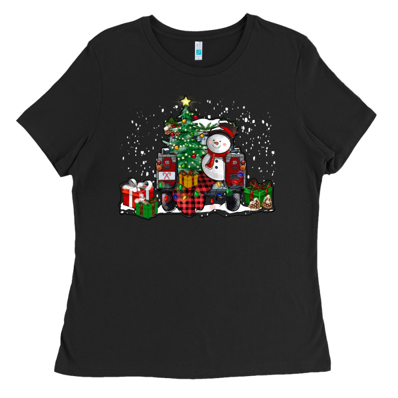 Christmas Truck Ladies Tee by RanaPortraitStore | Teevron