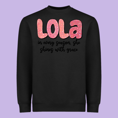 Lola In Every Season, She Shines With Grace Heavyweight Sweatshirt Designed By Maliassmallbusiness