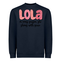 Navy lola in every season, she shines with grace Heavyweight Sweatshirt - MaliasSmallBusiness