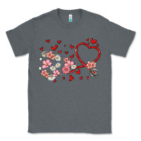 Charcoal Heather valentine's day stethoscope Classic Tee - MaliasSmallBusiness
