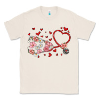 Natural valentine's day stethoscope Classic Tee - MaliasSmallBusiness