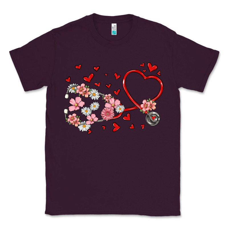 Valentine's Day Stethoscope Classic Tee by MaliasSmallBusiness | Teevron