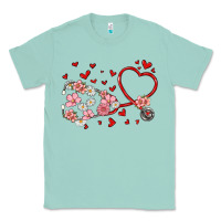 Seafoam valentine's day stethoscope Classic Tee - MaliasSmallBusiness