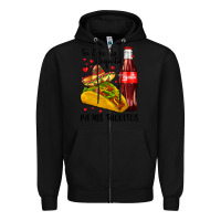 Black tu eres la coquita pa mis taquitos Zipper Hoodie - LillyAllenDesigns
