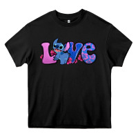 Black love stitch Heavy Core Tee - Zillion Design Studio
