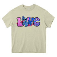 Mossy love stitch Heavy Core Tee - Zillion Design Studio