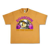 Peanut Butter doge coin to the moon 80's retro sunset Urban Heavy Tee - Jasminsmagicworld