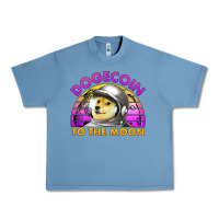 Doge Coin To The Moon 80's Retro Sunset Urban Heavy Tee | Teevron