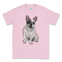 Bubblegum Pink white black french bulldog Classic Tee - LillyAllenDesigns