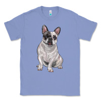 Colony Blue white black french bulldog Classic Tee - LillyAllenDesigns