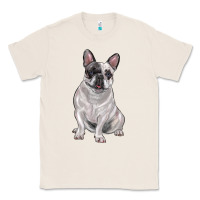 Natural white black french bulldog Classic Tee - LillyAllenDesigns