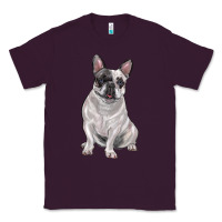 Plum white black french bulldog Classic Tee - LillyAllenDesigns