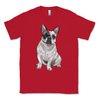 Red white black french bulldog Classic Tee - LillyAllenDesigns