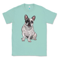 Seafoam white black french bulldog Classic Tee - LillyAllenDesigns
