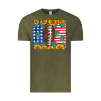 Vintage Olive American football and america Vintage Tee - NancyCooperArtShop