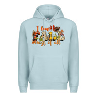 Blue Mist I love Fall most of Fall Premium Hoodie - NancyCooperArtShop