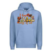 Colony Blue I love Fall most of Fall Premium Hoodie - NancyCooperArtShop