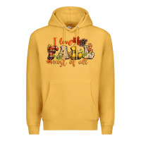 Mustard I love Fall most of Fall Premium Hoodie - NancyCooperArtShop