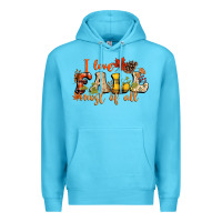 Ocean Blue I love Fall most of Fall Premium Hoodie - NancyCooperArtShop