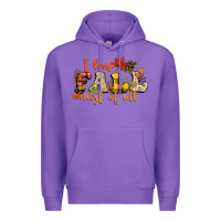 Purple I love Fall most of Fall Premium Hoodie - NancyCooperArtShop