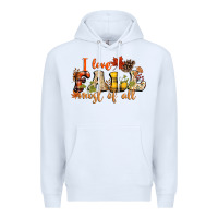 White I love Fall most of Fall Premium Hoodie - NancyCooperArtShop