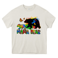 Cream mama bear autism Heavy Core Tee - Zillion Design Studio