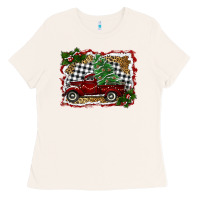 Christmas Truck With Tree Ladies Tee | Teevron