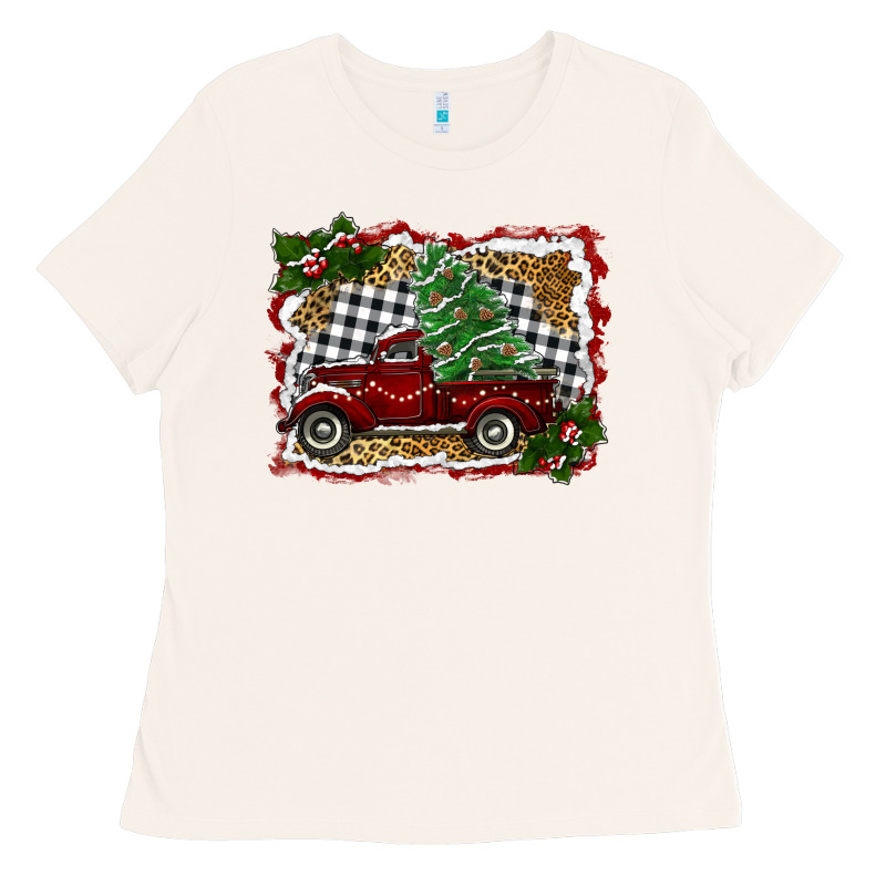 Christmas Truck With Tree Ladies Tee by RanaPortraitStore | Teevron