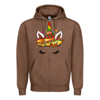 Chestnut unicorn and sombrero Zipper Hoodie - LillyAllenDesigns