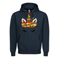 Navy unicorn and sombrero Zipper Hoodie - LillyAllenDesigns