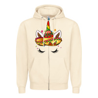 Sandshell unicorn and sombrero Zipper Hoodie - LillyAllenDesigns